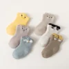 Winter thickened newborn socks, pure cotton fashionable children's socks, thickened terry three-dimensional mid-calf warm socks