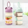 Baby Portable Food Storage Box 3/4 Layers Bear Style Toddle Snacks Container Children Infant Milk Powder Box Baby Feeding Cups